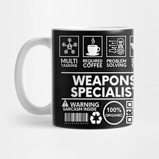 Weapons Specialist black Mug
